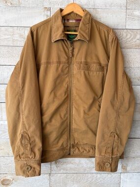 Timberland Brown Zip-Front Lightweight Work Jacket